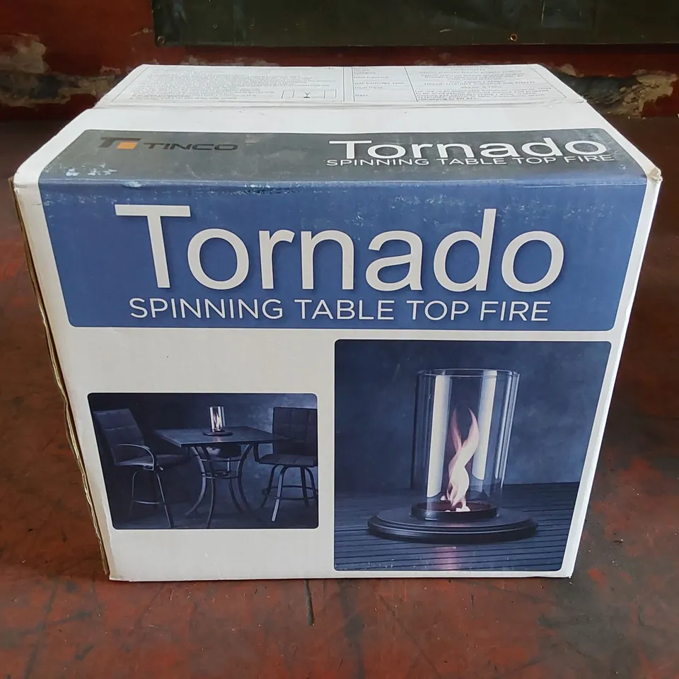 BOXED TORNADO SPINNING TABLE TOP FIRE
