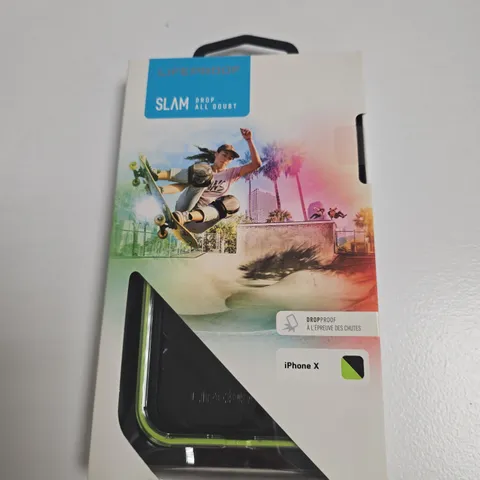 LIFEPROOF SLAM CASE FOR IPHONE X – BLACK WITH NEON GREEN BUMPER BOX OF 24