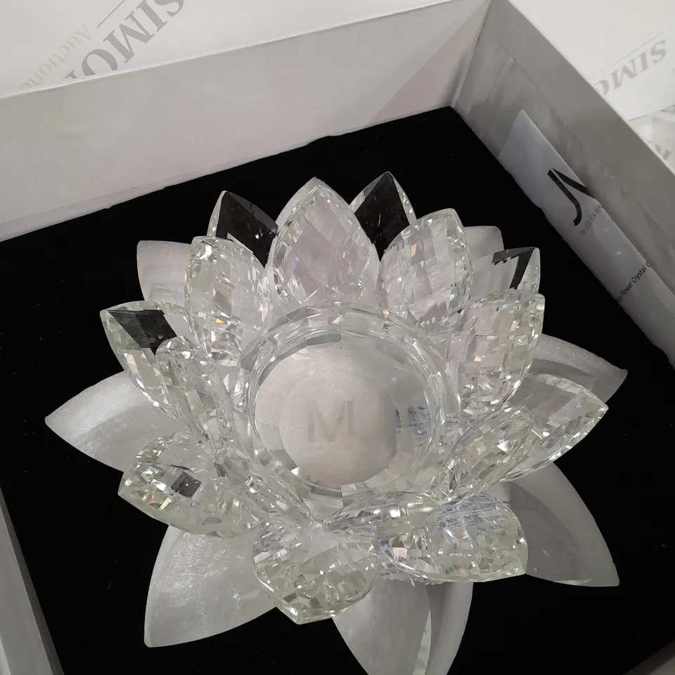 JULIAN MCDONALD LOTUS CANDLE HOLDER - CLEAR