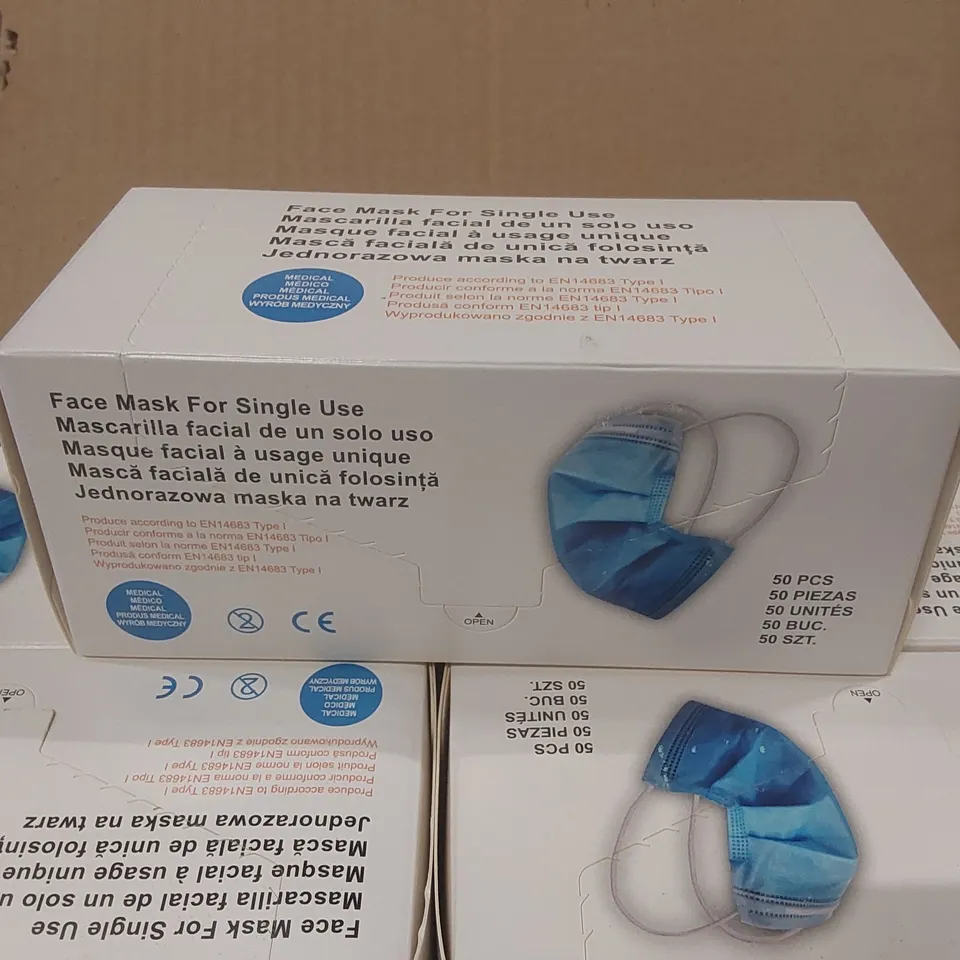 PALLET CONTAINING A VERY LARGE QUANTITY OF MEDICAL FACE MASKS