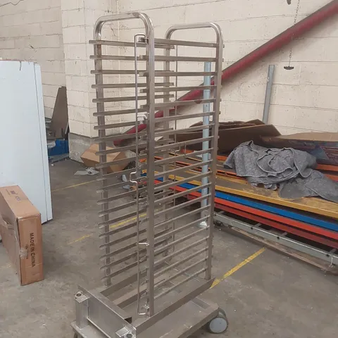 COMMERCIAL-GRADE, HEAVY-DUTY STAINLESS STEEL BAKERY TROLLEY