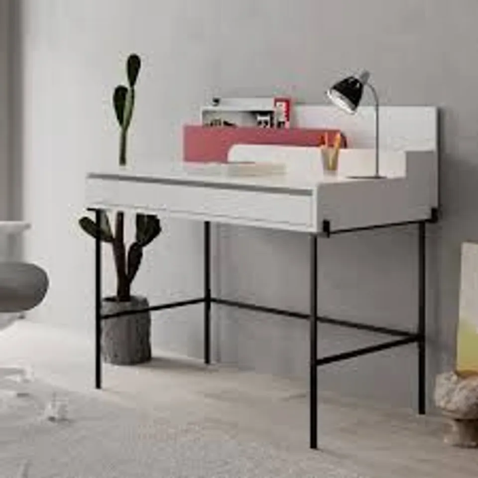 BRAND NEW LEILA TABLE -SAPPHIRE OAK/BURGUNDY-