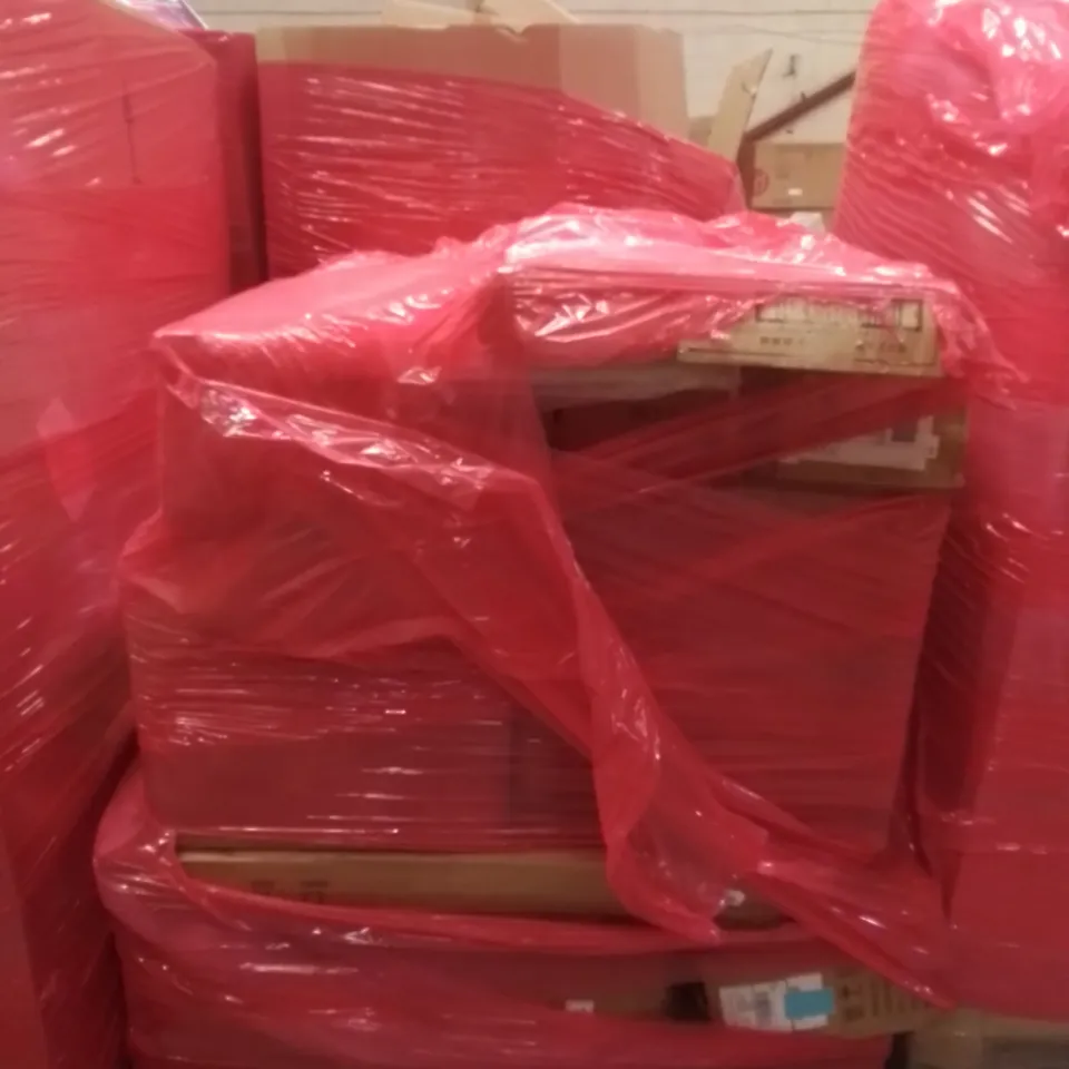 PALLET OF ASSORTED HOUSEHOLD GOODS AND FURNITURE TO INCLUDE; MIXED VARIETY OF HOUSEHOLD GOODS  