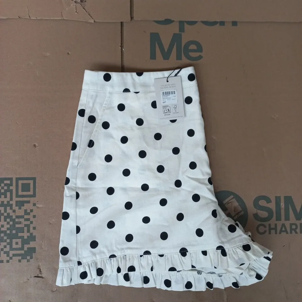 NOBODY'S CHILD MERTON SPOT SHORTS IN CREAM SIZE UK 14