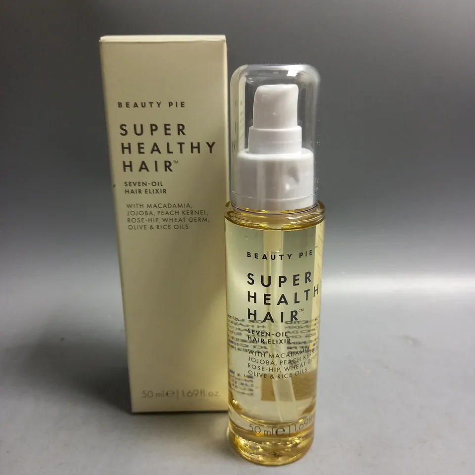 BOXED BEAUTY PIE SUPER HEALTHY HAIR SEVEN-OIL HAIR ELIXIR 50ML
