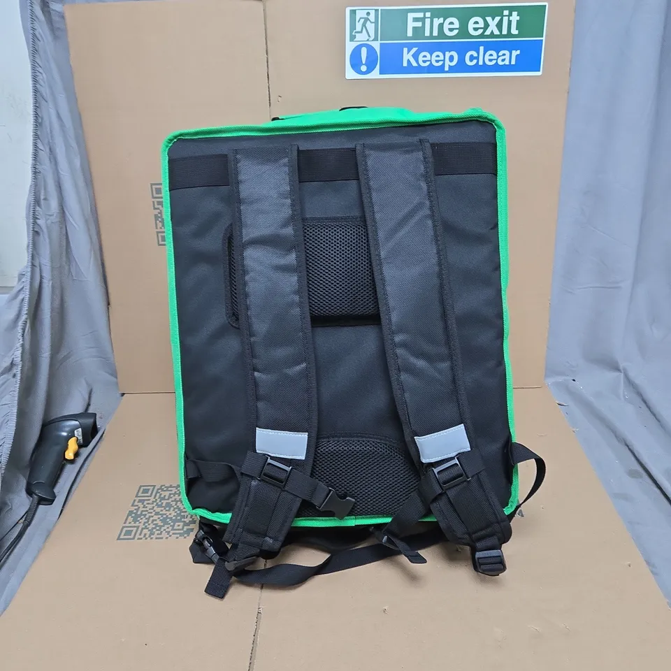 UBER EATS INSULATED DELIVERY BACKPACK – GREEN WITH REFLECTIVE TRIM