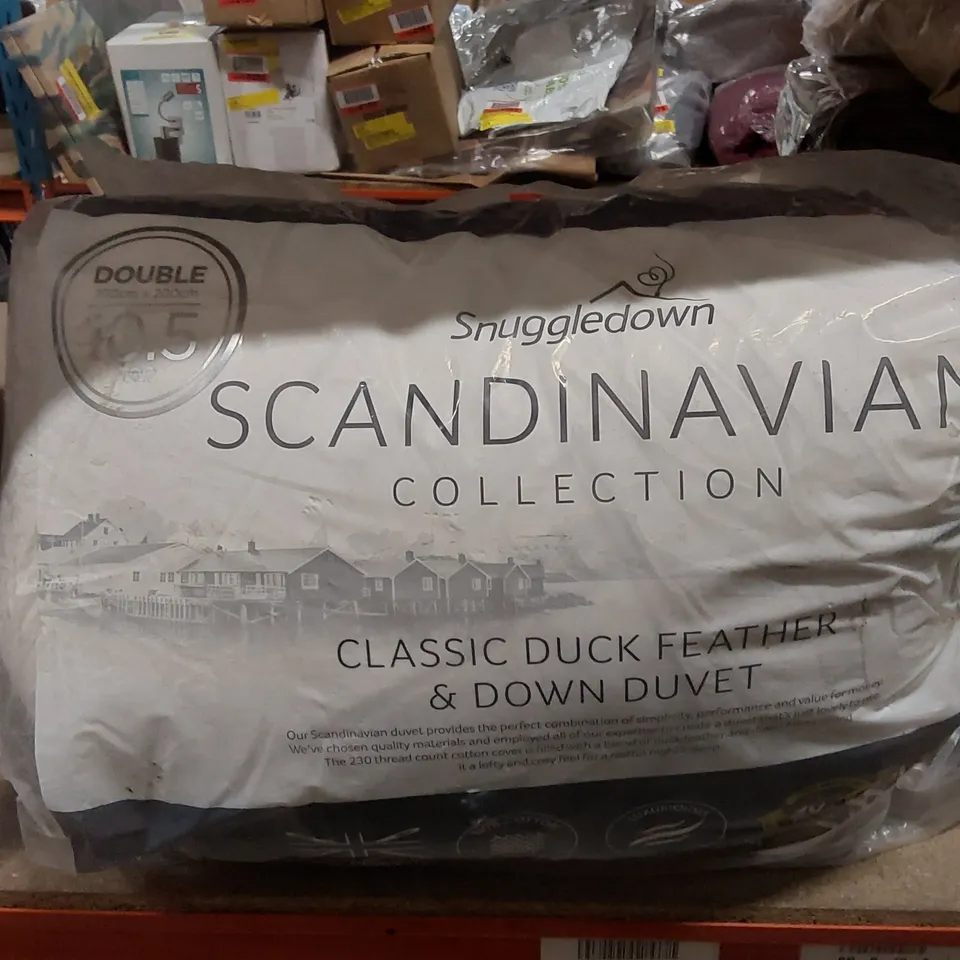 BAGGED SNUGGLEDOWN SCANDINAVIAN DUCK FEATHER & DOWN 230 THREAD COUNT - DOUBLE