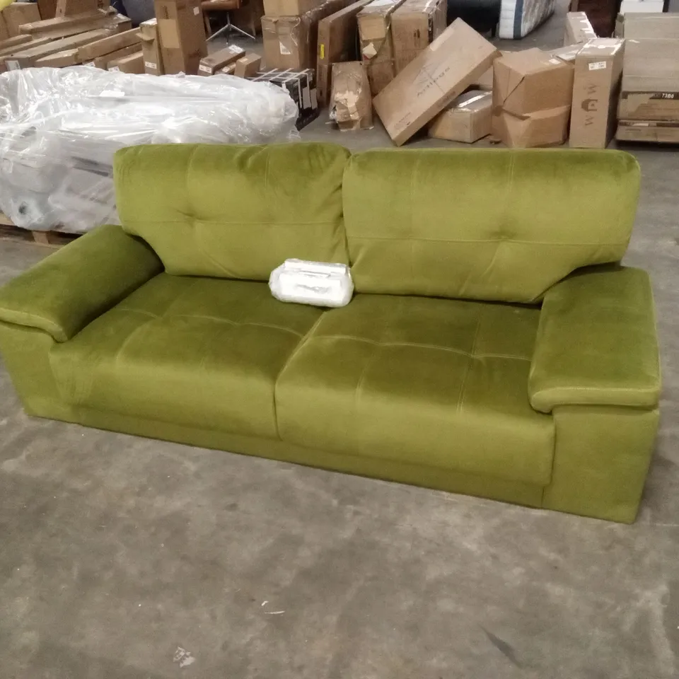 KANSAS 3 SEATER SOFA, OLIVE GREEN CLASSIC VELVET