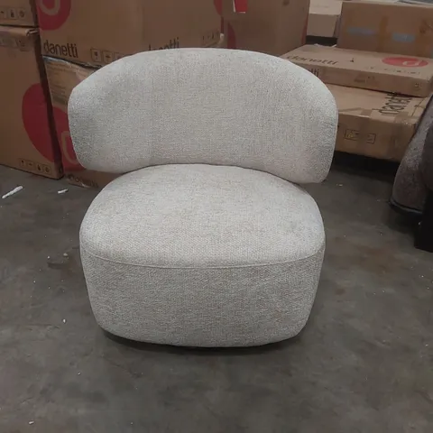 DANETTI LANDON NATURAL FABRIC SWIVEL ACCENT CHAIR