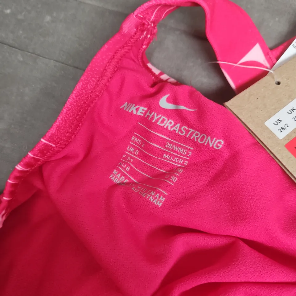 NIKE WOMENS HYDRASTRONG SWIMSUIT IN PINK - UK 28