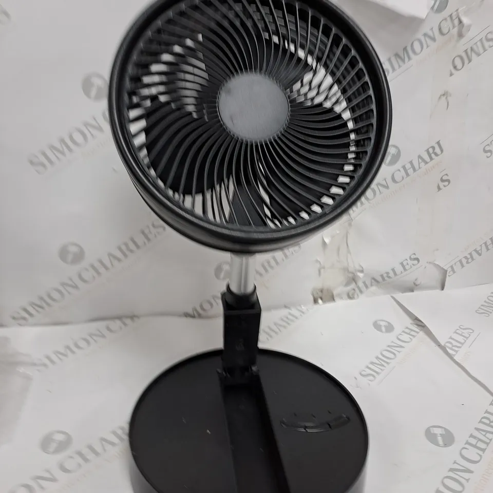 BELL & HOWELL RECHARGEABLE EXTENDABLE DESK & FLOOR FAN, BLACK