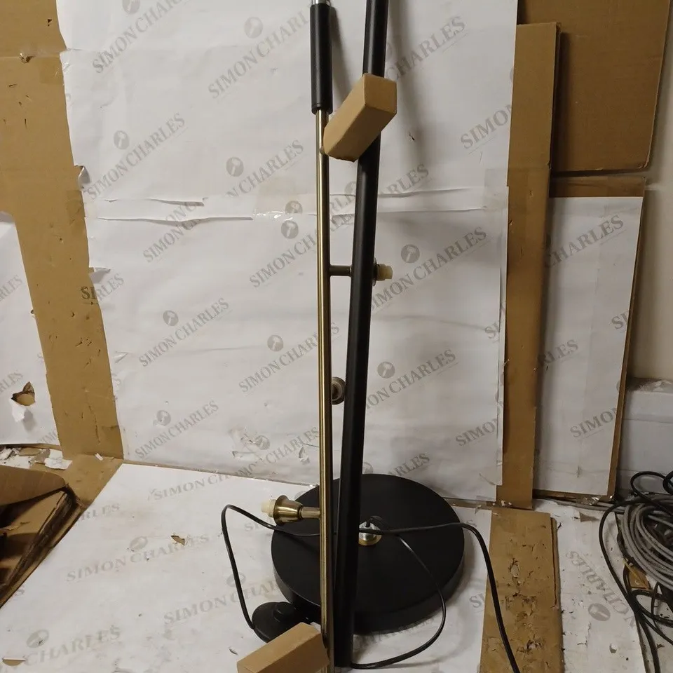 JOHN LEWIS HUXLEY FLOOR LAMP, SMOKE/ANTIQUE BRASS