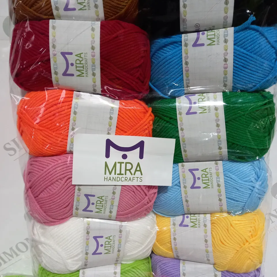 3 X MULTICOLOURED 12 SETS OF YARN 