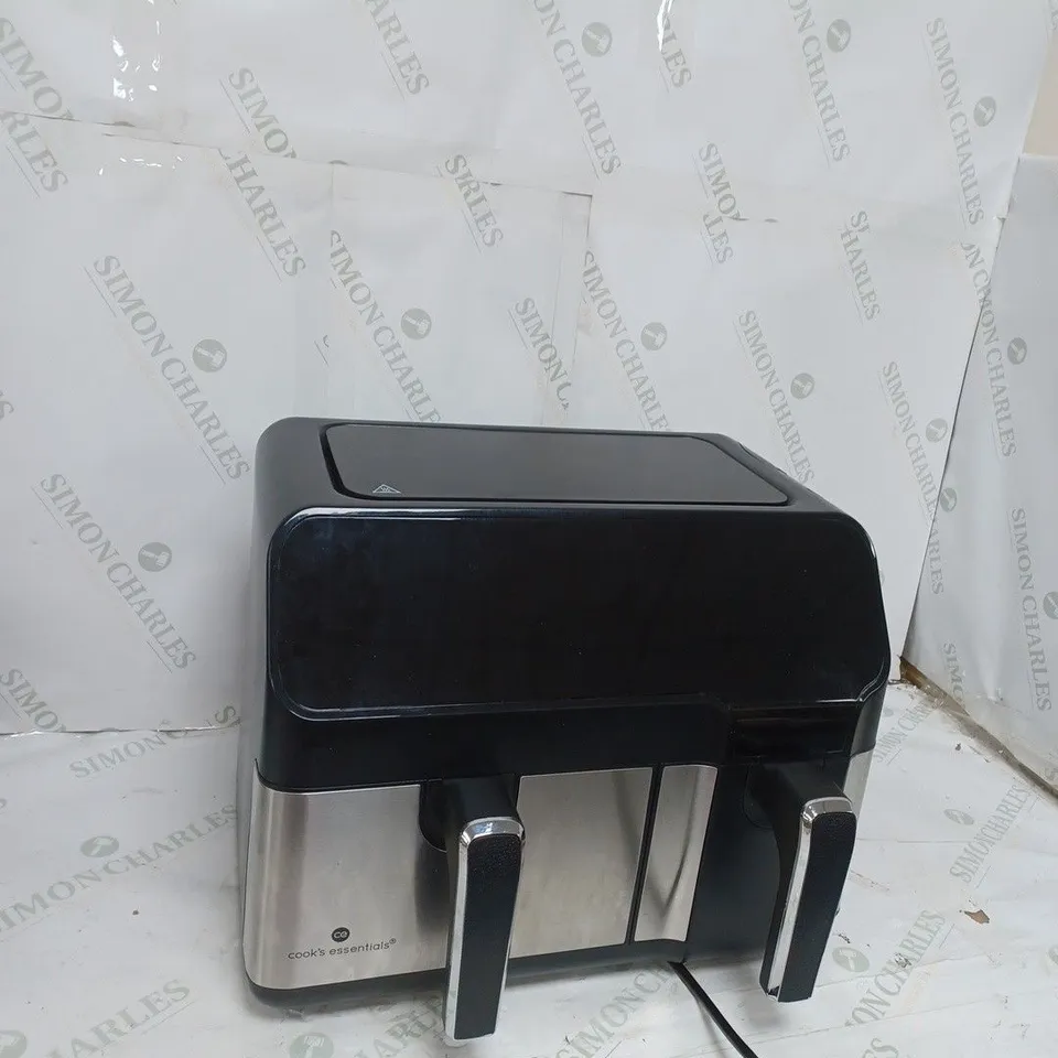 BOXED COOK'S ESSENTIALS 7.7L DUAL AIR FRYER IN BLACK