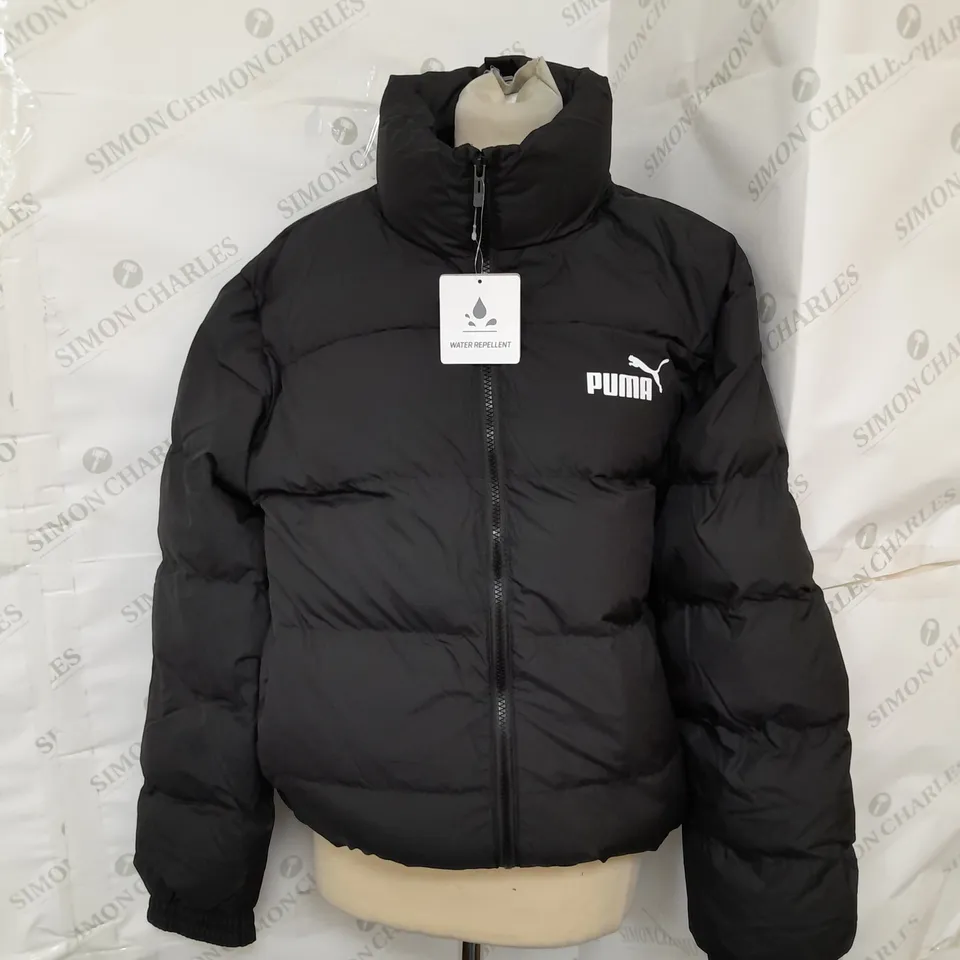 PUMA PUFFER COAT IN BLACK SIZE S