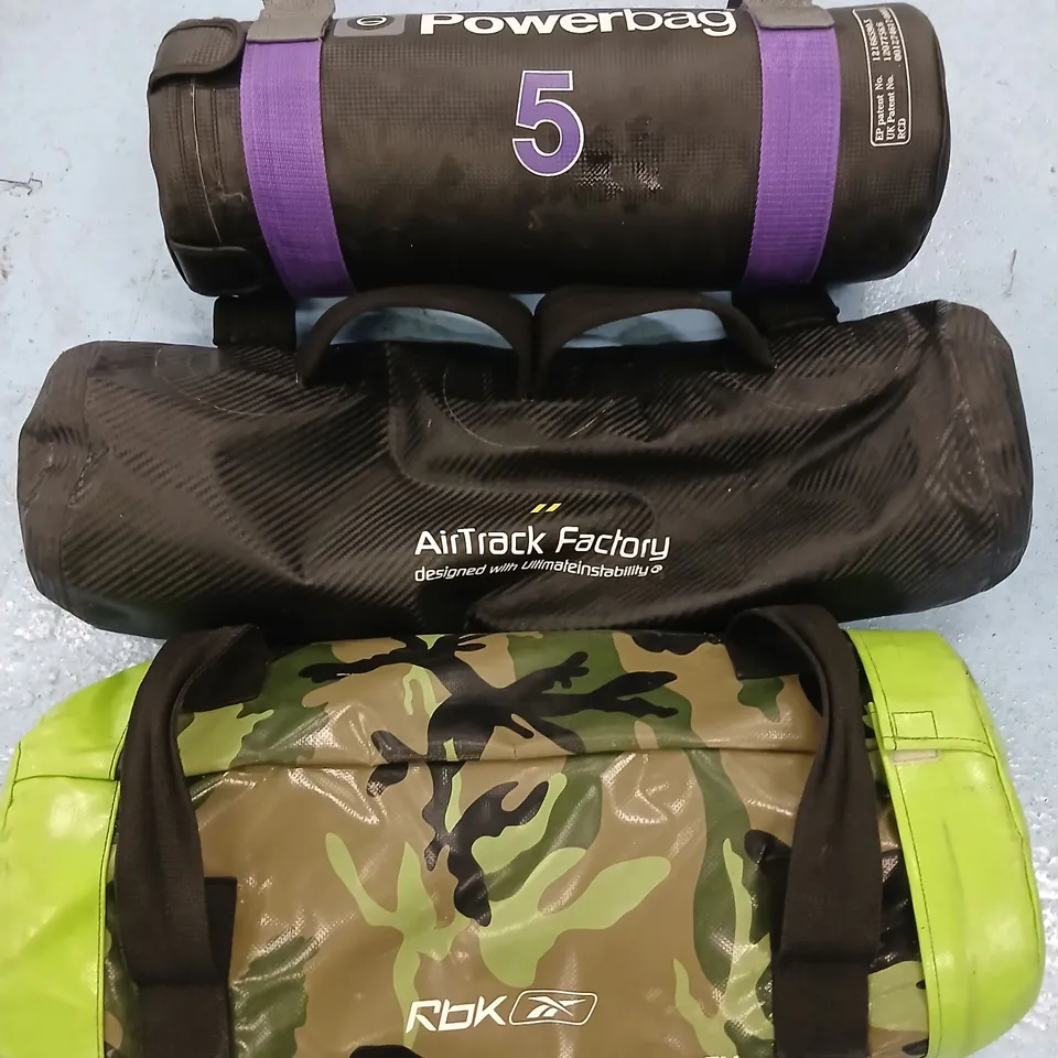 POWERBAG 10KG + POWERBAG 5KG + AIRTRACK FACTORY TRAINING SANDBAG SET (3 PCS)