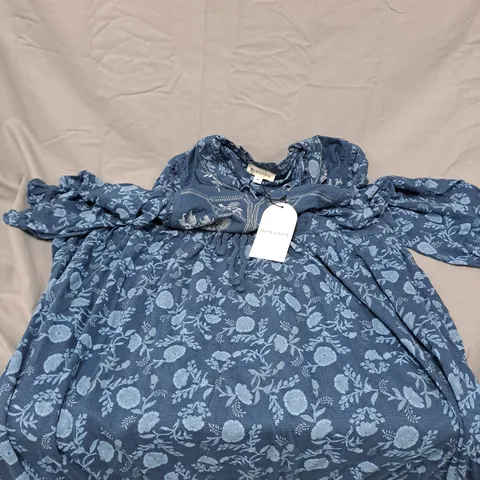 MONSOON WOMEN'S BLUE FLORAL DRESS, SIZE M
