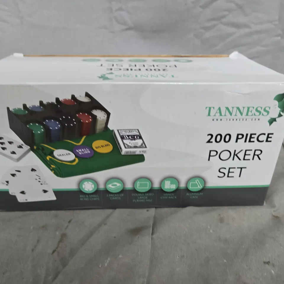 TANNESS 200 PIECE POKER SET