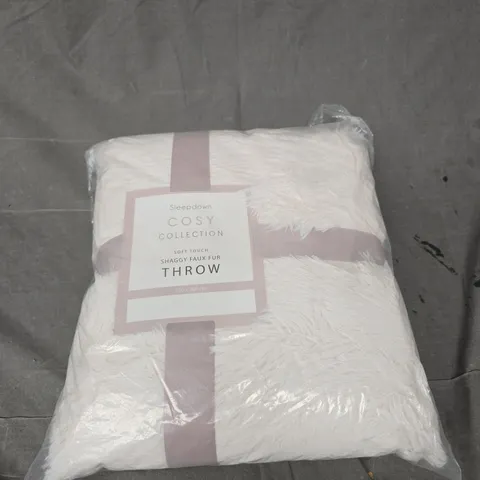 SEALED SLEEPDOWN COSY COLLECTION SOFT TOUCH SHAGGY FAUX-FUR THROW