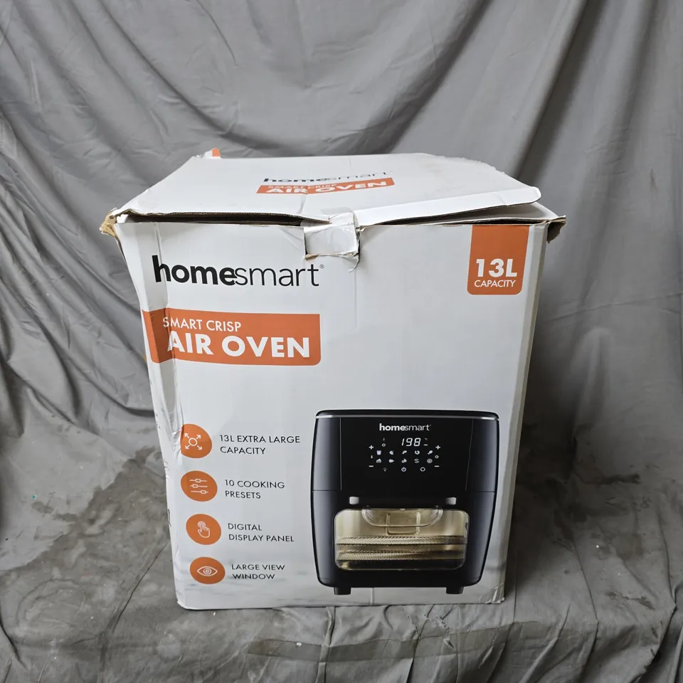 HOMESMART SMART CRISP AIR OVEN – 13L CAPACITY, BLACK