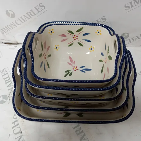 SET OF 5 TEMP-TATIONS OVEN DISHES OLD WORLD