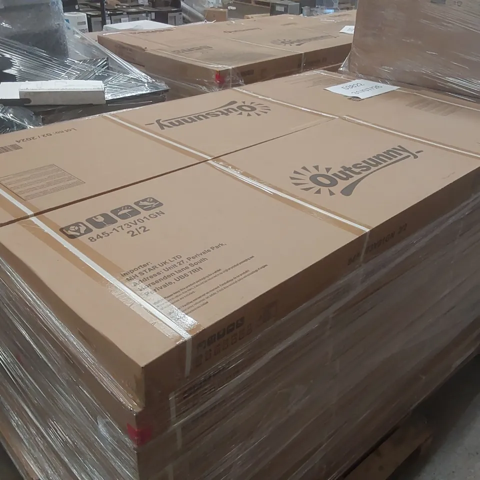 PALLET CONTAINING A VERY LARGE QUANTITY OF INCOMPLETE GARDEN SHED PARTS