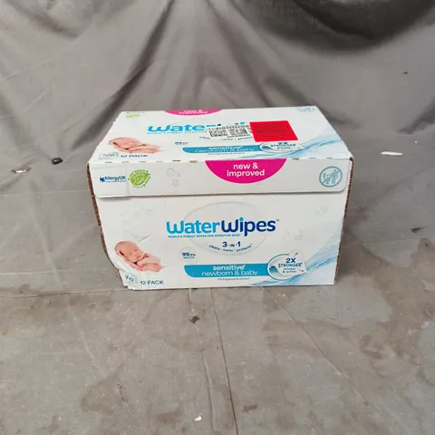WATERWIPES 12 PACK BABY WIPES – NEWBORN & BABY, FRAGRANCE FREE (NEW & IMPROVED)