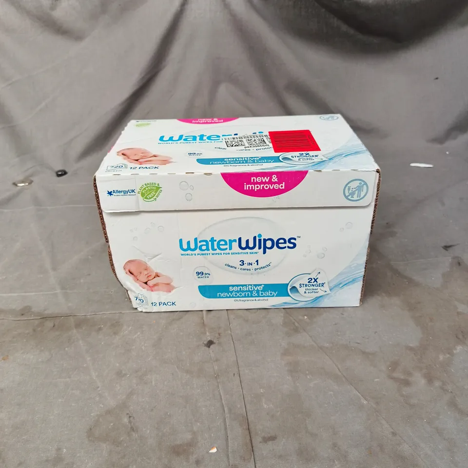 WATERWIPES 12 PACK BABY WIPES – NEWBORN & BABY, FRAGRANCE FREE (NEW & IMPROVED)
