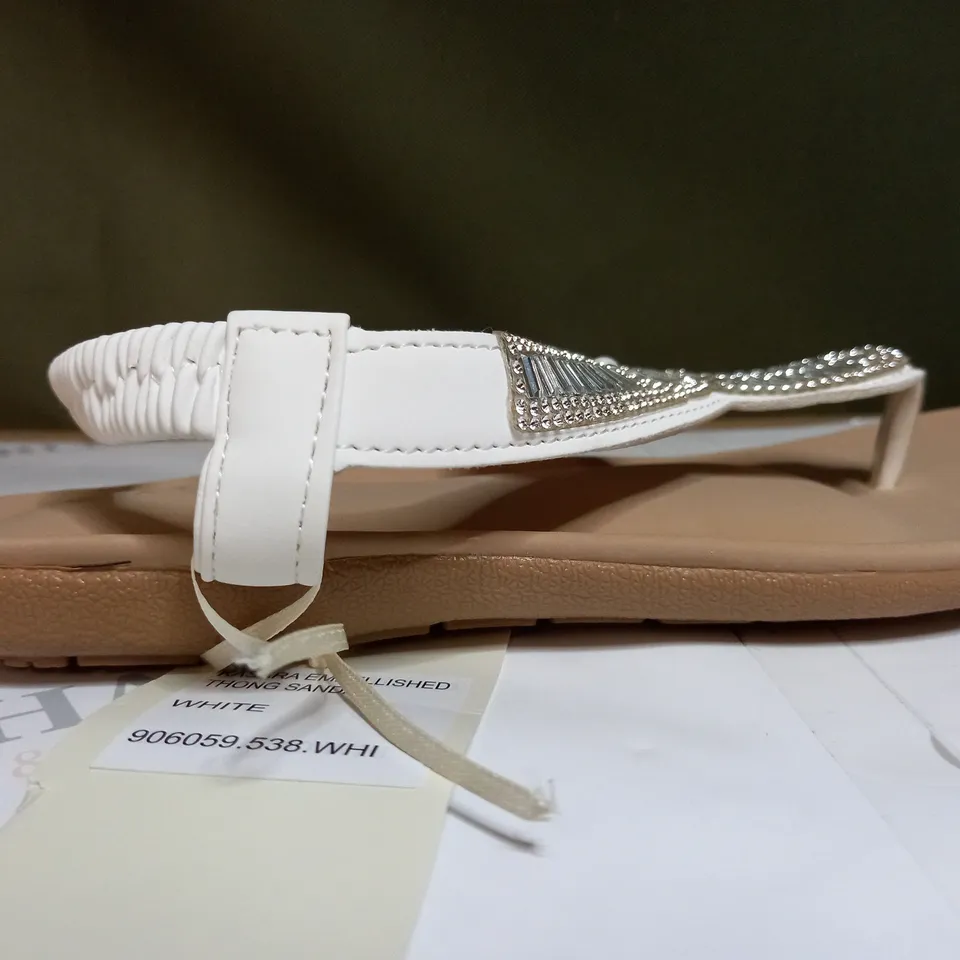 KASARA EMBELLISHED THONG SANDAL - SIZE 5