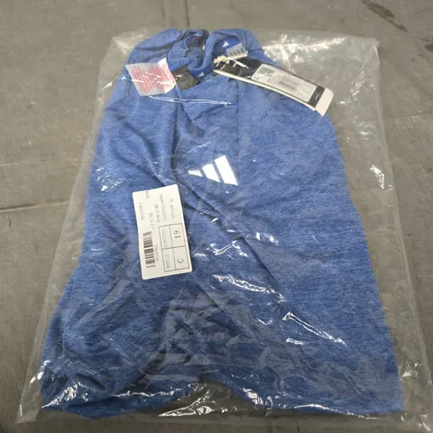 ADIDAS BLUE T-SHIRT WITH LOGO SIZE M
