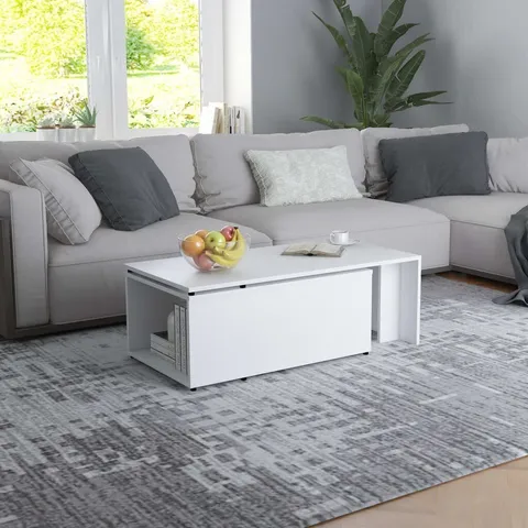 BOXED LEMOUT WHITE COFFEE TABLE