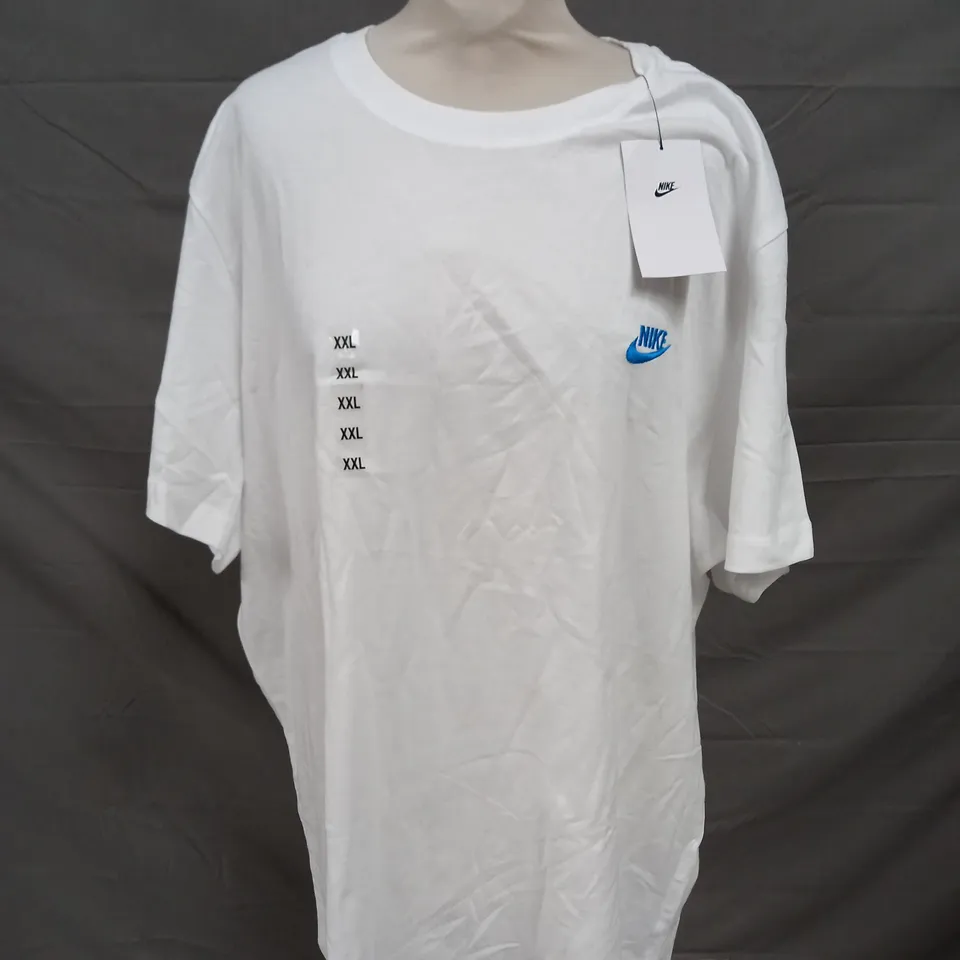 NIKE MENS LOGO T-SHIRT IN WHITE - XXL