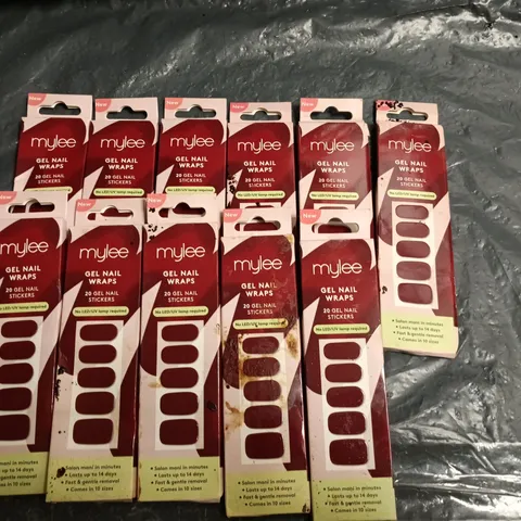 LOT OF 11 20-PACKS OF YLEE GEL NAIL WRAPS