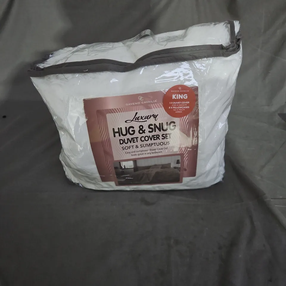 GAVENDO CAVAILIA LUXURY HUG & SNUG DUVET COVER SET – KING (230 X 220 CM) WITH 2 PILLOWCASES