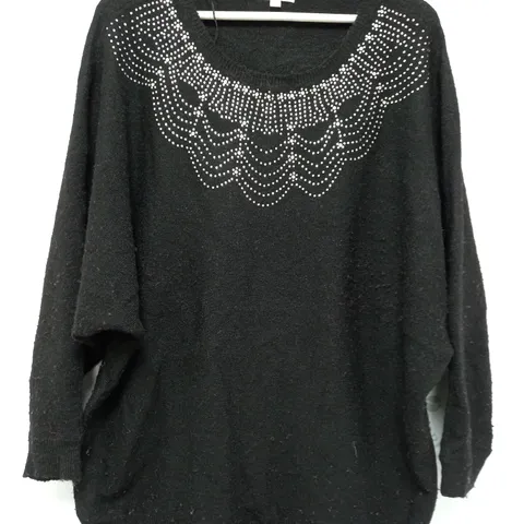 MONSOON EVIE JUMPER IN BLACK - XXL