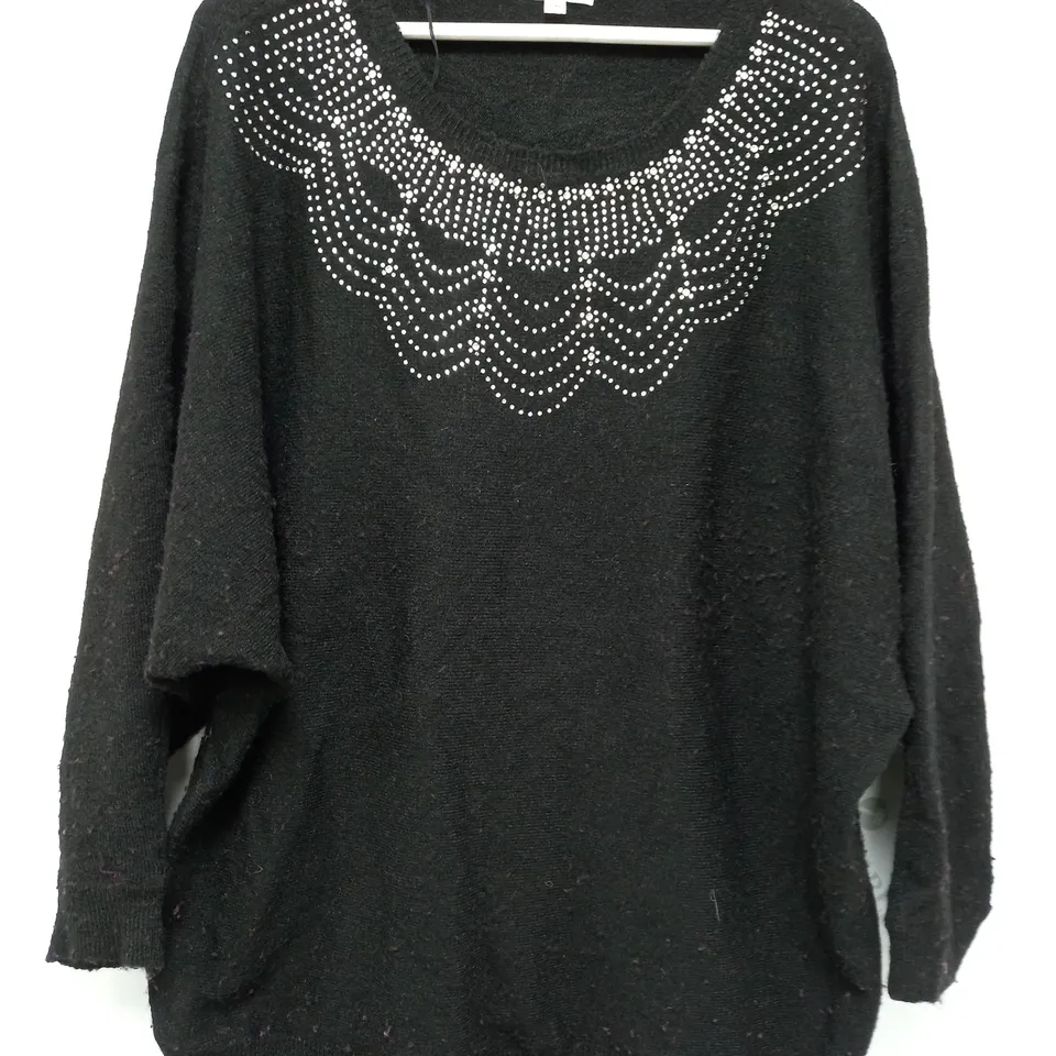 MONSOON EVIE JUMPER IN BLACK - XXL