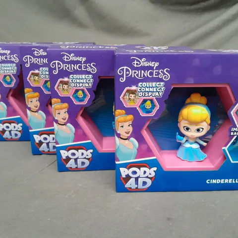 LOT OF 4 DISNEY PRINCESS PODS 4D CINDERELLA