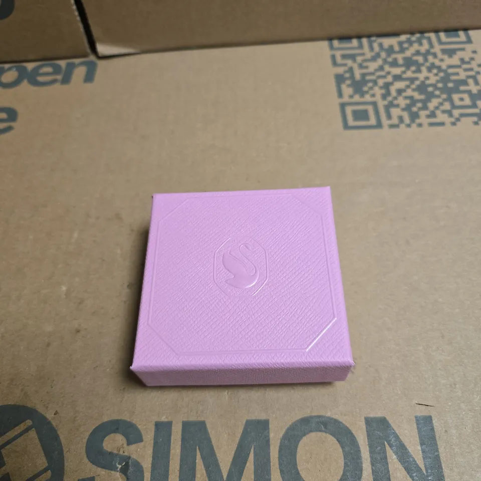 SWAROVSKI PINK PRESENTATION BOX WITH FOUR CLEAR ROUND STUD EARRINGS 