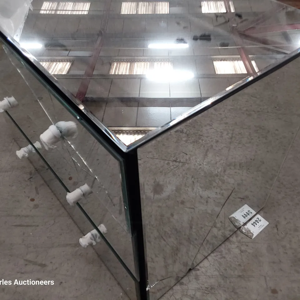 DESIGNER MIRRORED 3 DRAWER CHEST