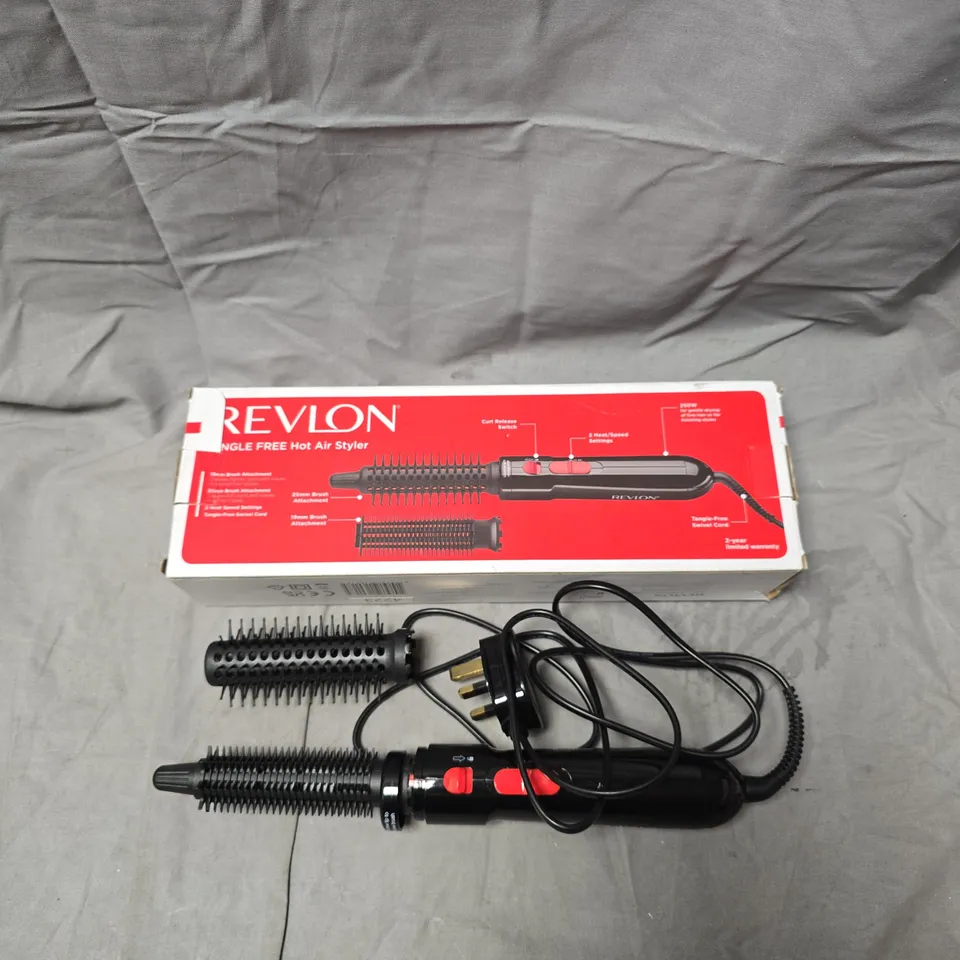 Revlon Gentle Curls and Volume Hot Air Styler – boxed with two attachments