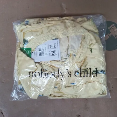 BAGGED NOBODY'S CHILD IRIS MIDI DRESS IN YELLOW SIZE UK 8