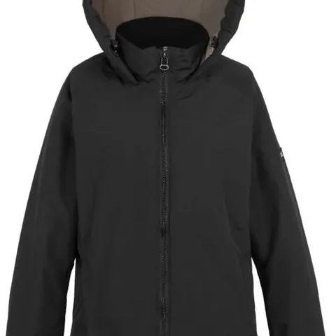 BRAND NEW REGATTA WOMENS REEAH INSULATED WATERPROOF JACKET IN BLACK/WARM TAUPE - UK 14