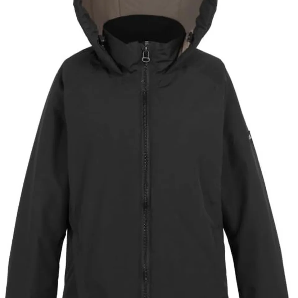 BRAND NEW REGATTA WOMENS REEAH INSULATED WATERPROOF JACKET IN BLACK/WARM TAUPE - UK 14