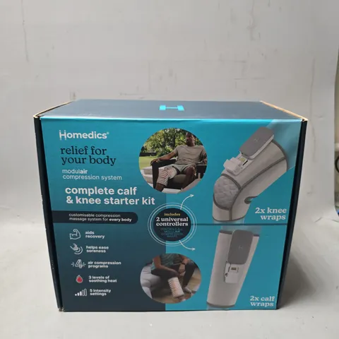 BOXED HOMEDICS MODULAR COMPRESSION SYSTEM COMPLETE CALF AND KNEE STARTER KIT