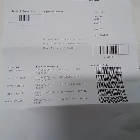 PALLET CONTAINING APPROXIMATELY 5 DAMAGED TVS