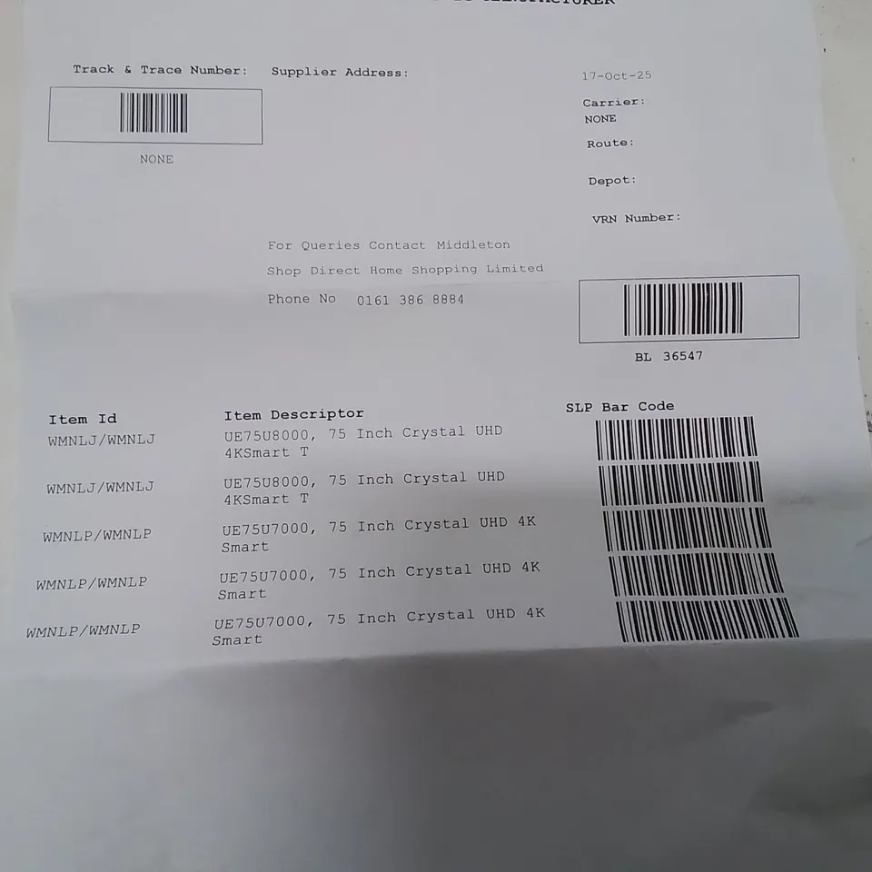 PALLET CONTAINING APPROXIMATELY 5 DAMAGED TVS