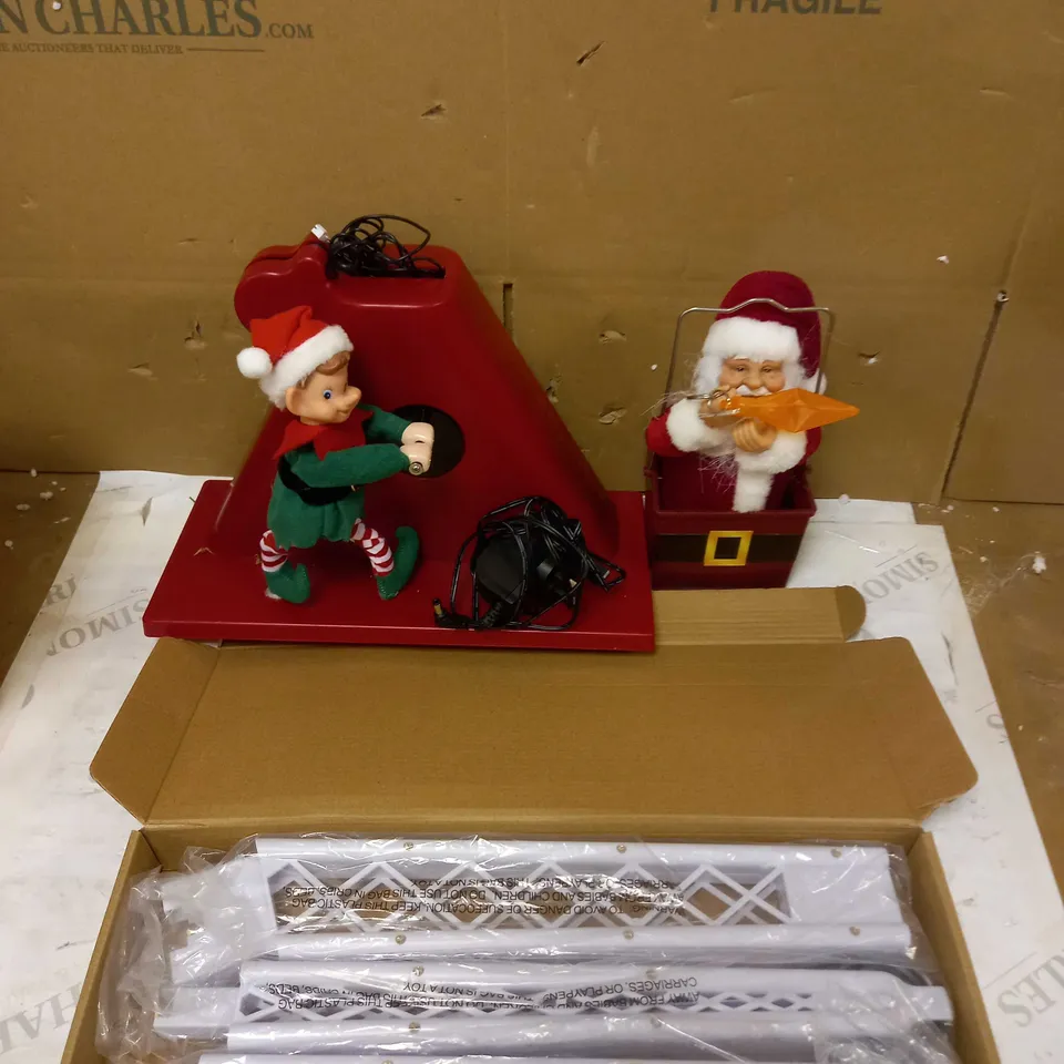 MR CHRISTMAS ANIMATED LIGHT UP CLIMBING CHRISTMAS CRANE