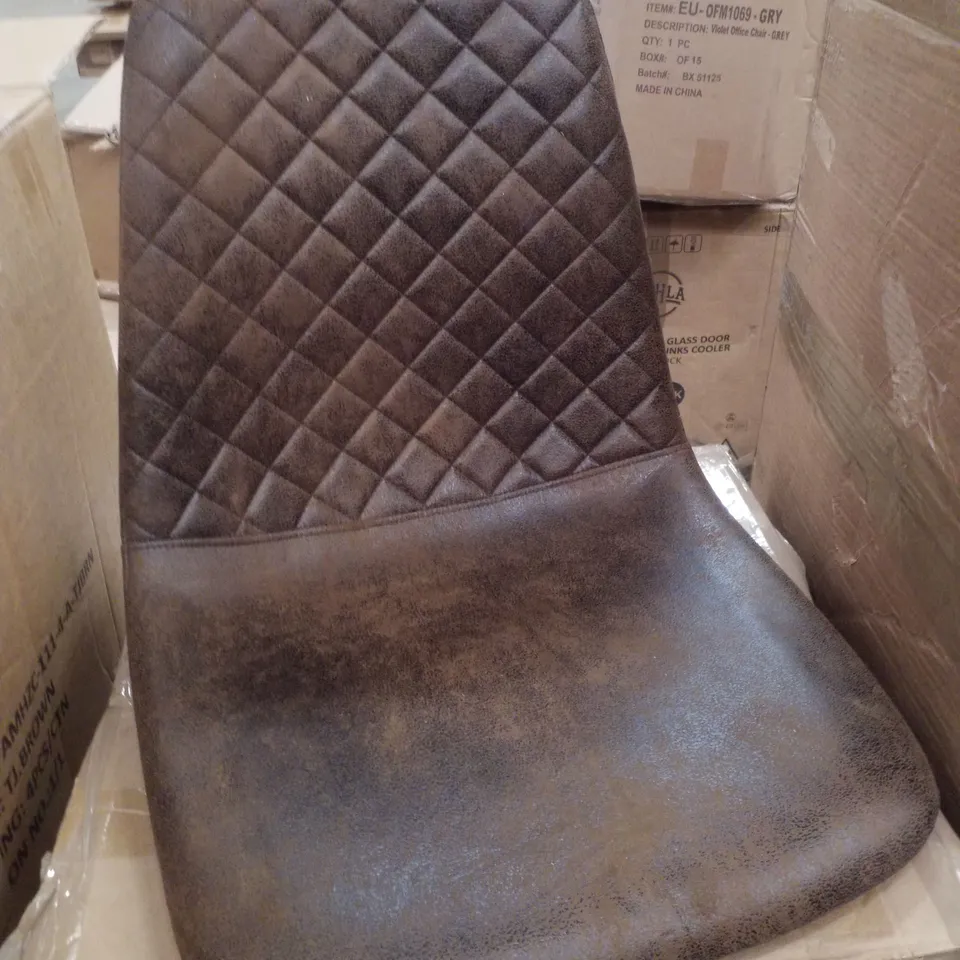 BOXED FABRIC DINING CHAIR (SET OF 4) - TJ.BROWN (1 BOX)