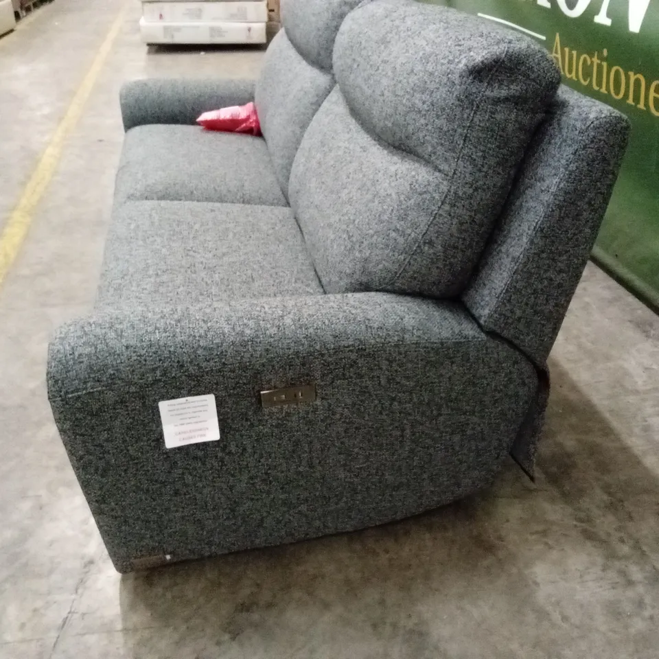 QUALITY DESIGNER ITALIAN MADE ANZOLA 3 SEATER POWER RECLINER FABRIC SOFA