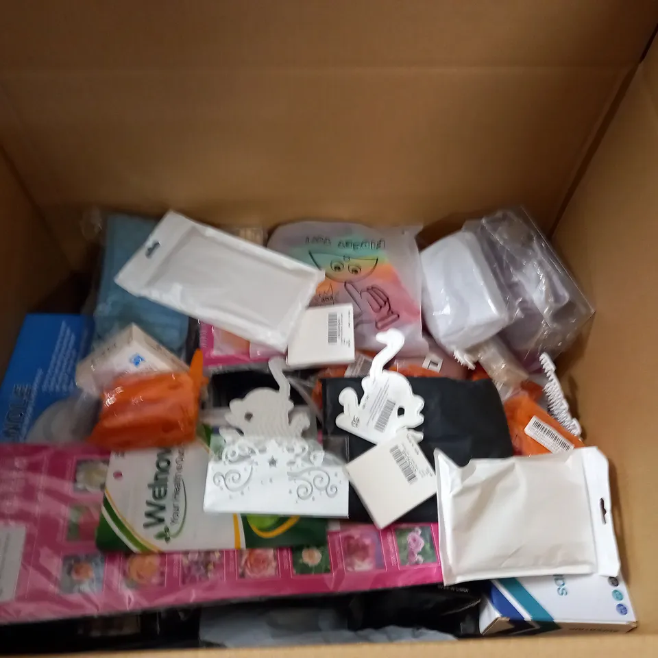 LARGE QUANTITY OF ASSORTED HOUSEHOLD ITEMS TO INCLUDE SEED TRAYS, SOLAR LIGHTS AND HELPER HANDLES